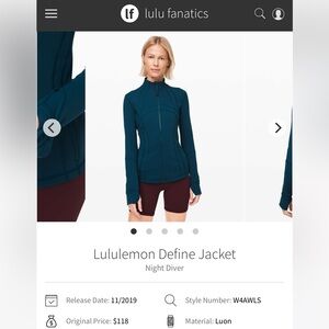 Lululemon Define Jacket